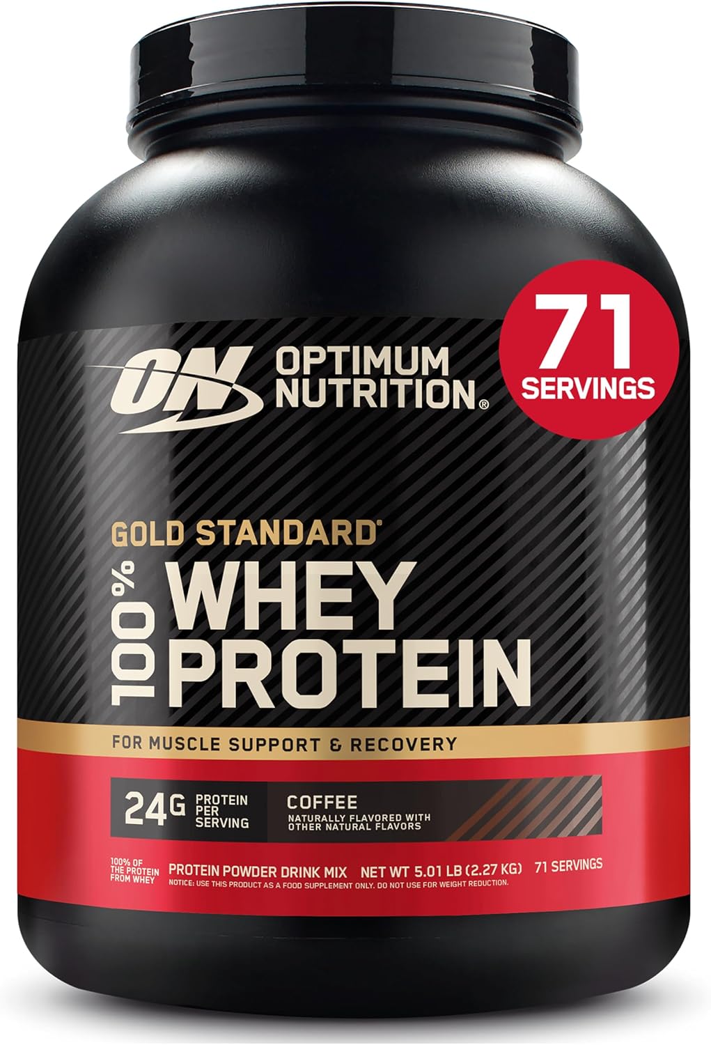 Optimum Nutrition Gold Standard 100% Whey Protein Powder, Strawberries & Cream, 5 Pound (Packaging May Vary)
