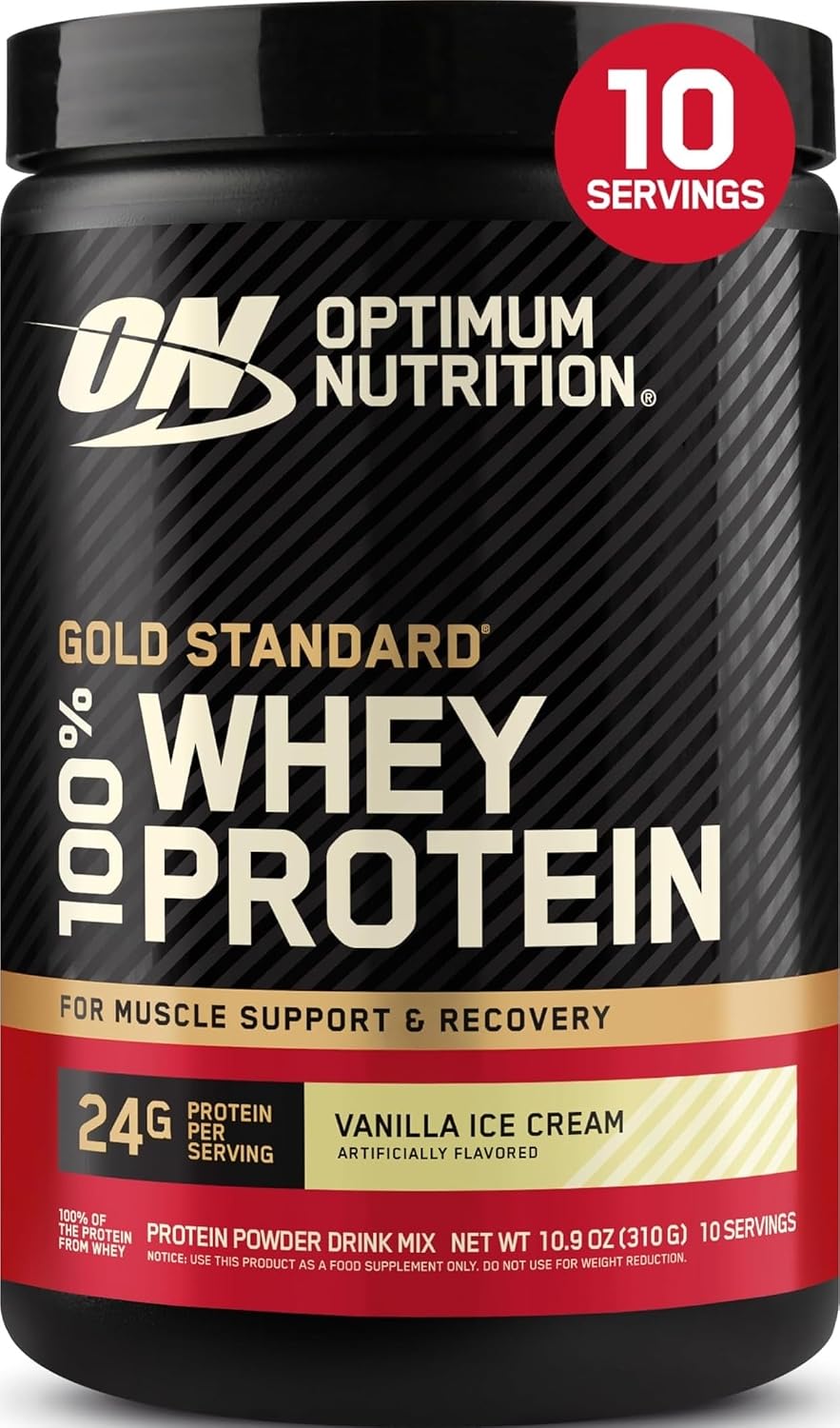 Optimum Nutrition Gold Standard 100% Whey Protein Powder, Strawberries & Cream, 5 Pound (Packaging May Vary)