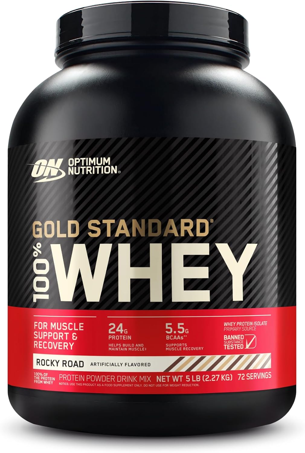 Optimum Nutrition Gold Standard 100% Whey Protein Powder, Strawberries & Cream, 5 Pound (Packaging May Vary)