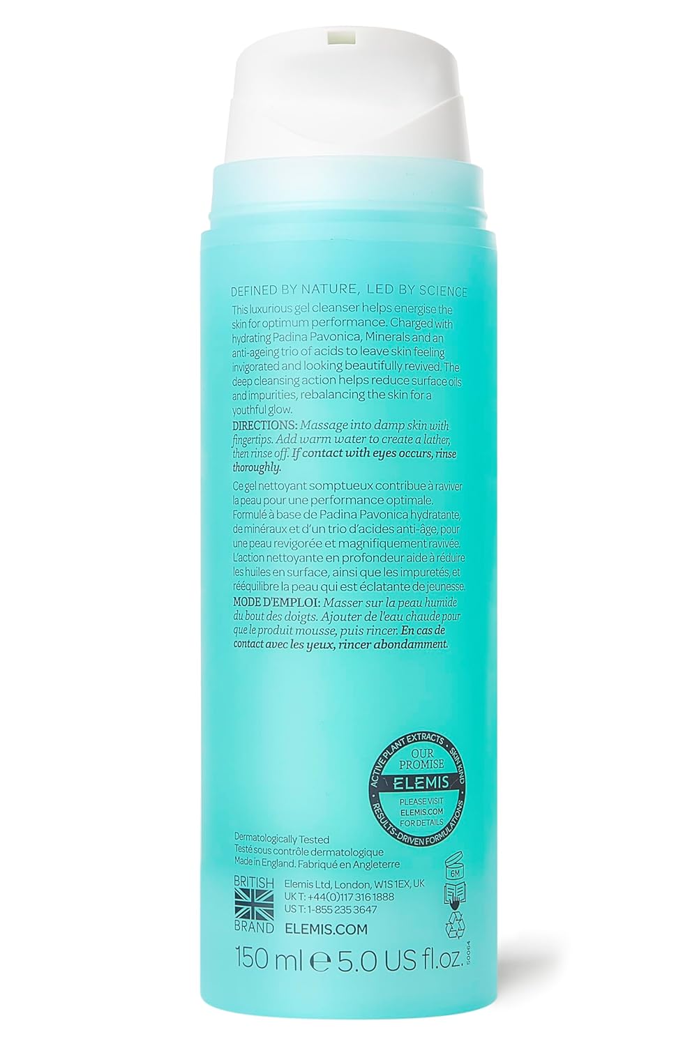 ELEMIS Pro-Collagen Energising Marine Cleanser 150ml – Anti-Aging Gel Face Wash To Purify, Energize & Refresh Skin with Magnesium & Zinc