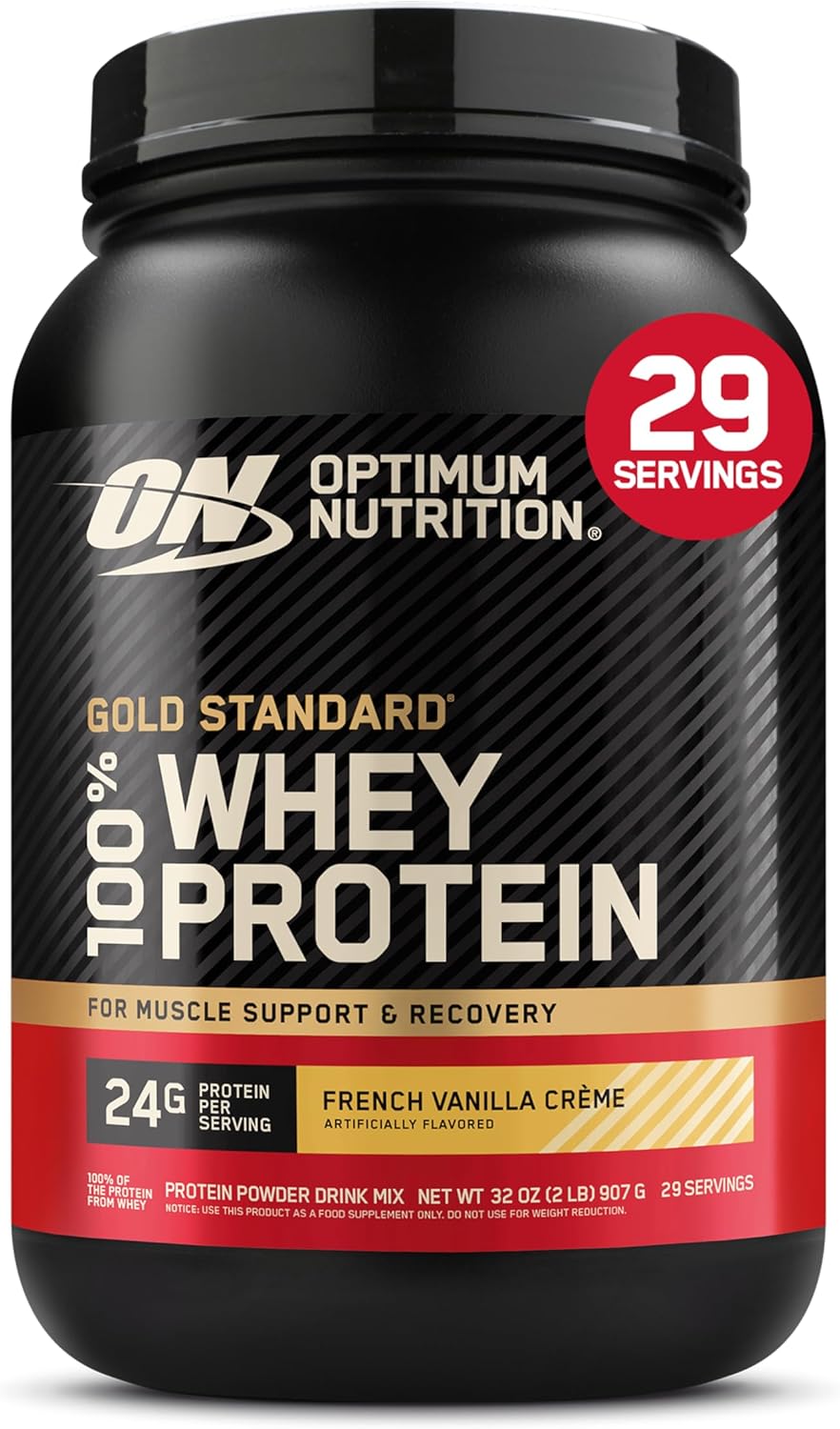Optimum Nutrition Gold Standard 100% Whey Protein Powder, Strawberries & Cream, 5 Pound (Packaging May Vary)
