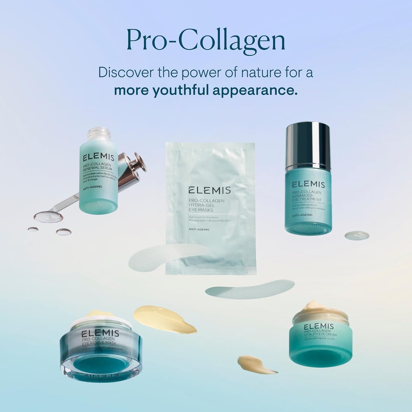 ELEMIS Pro Collagen Eye Skincare, Nutrient-Rich Fine Lines and Wrinkles Eye Treatment, Anti-Wrinkle Patches & Eye Cream, Firm & Smooth Delicate Skin