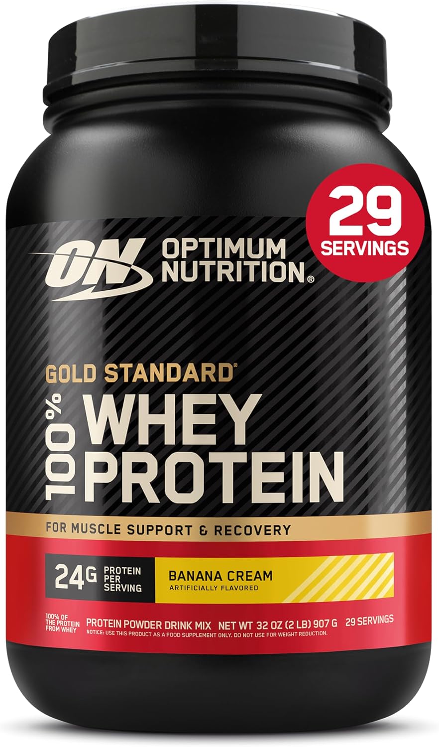 Optimum Nutrition Gold Standard 100% Whey Protein Powder, Strawberries & Cream, 5 Pound (Packaging May Vary)