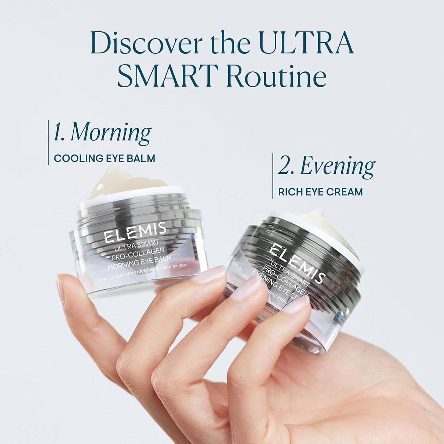ELEMIS ULTRA SMART Pro-Collagen Eye Duo 10ml, Anti-Aging Day & Night Eye Cream for Firming & Smoothing