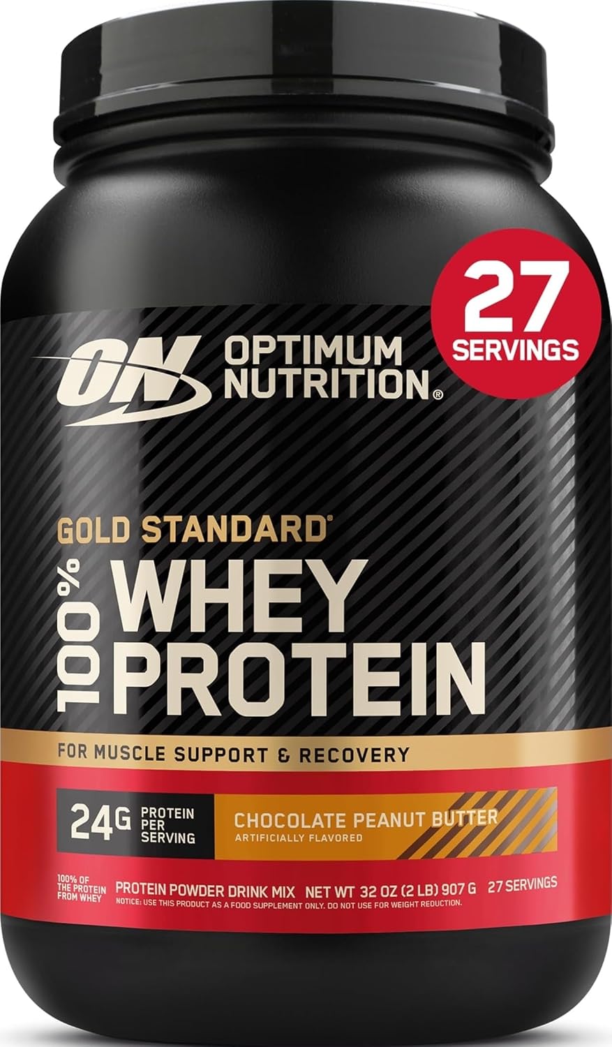 Optimum Nutrition Gold Standard 100% Whey Protein Powder, Strawberries & Cream, 5 Pound (Packaging May Vary)