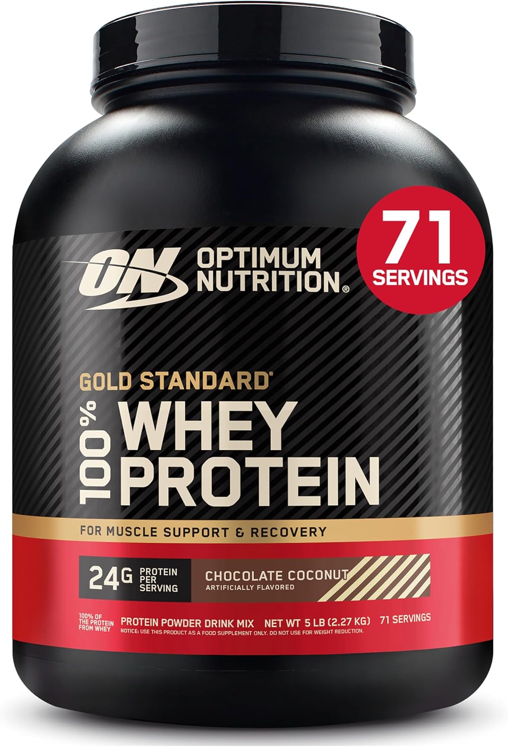 Optimum Nutrition Gold Standard 100% Whey Protein Powder, Strawberries & Cream, 5 Pound (Packaging May Vary)
