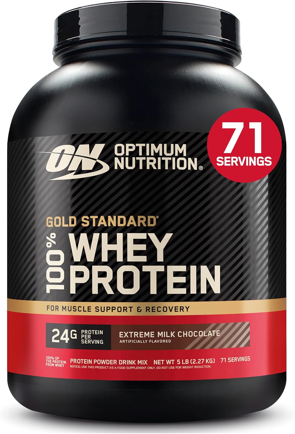 Optimum Nutrition Gold Standard 100% Whey Protein Powder, Strawberries & Cream, 5 Pound (Packaging May Vary)