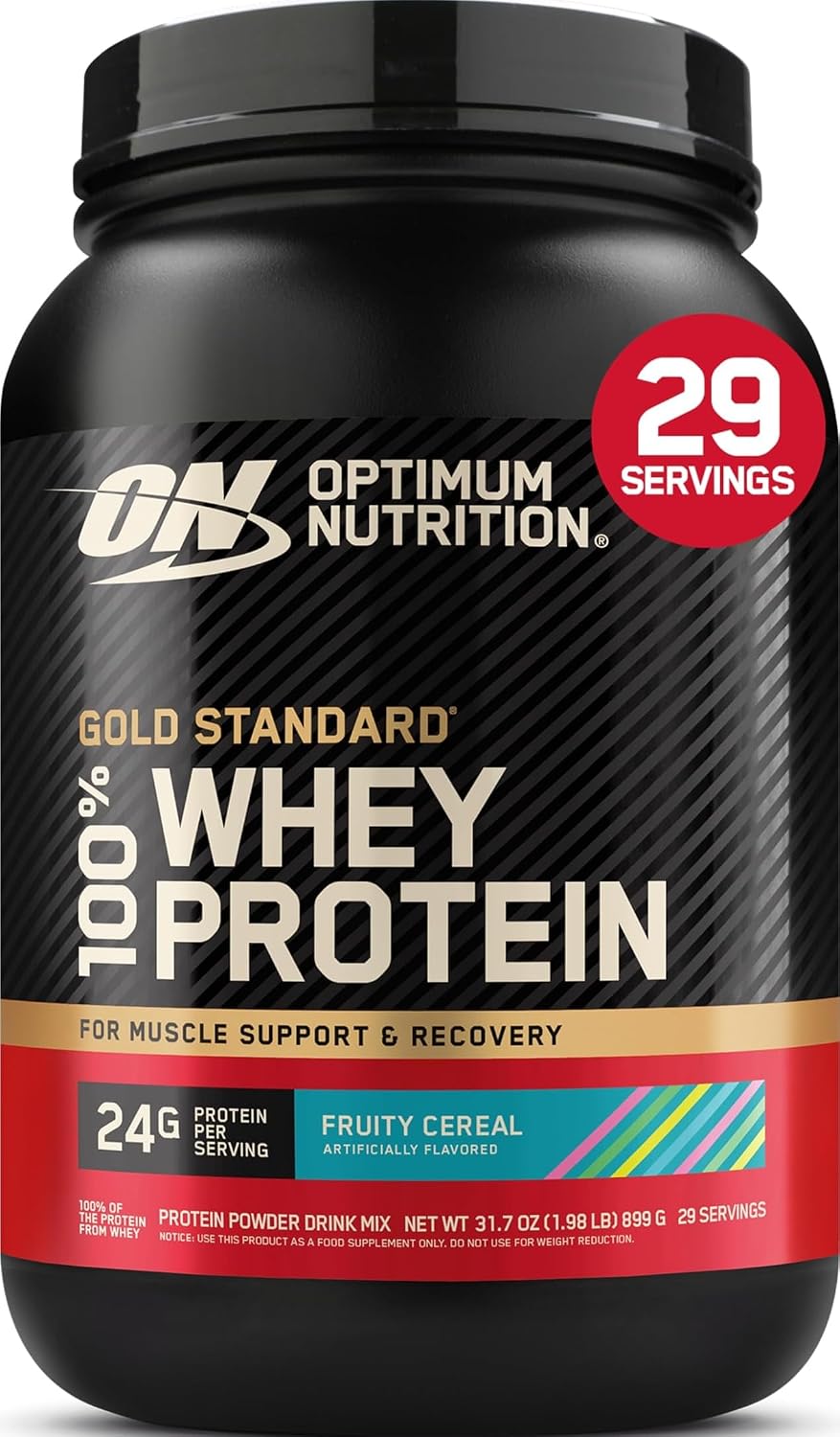Optimum Nutrition Gold Standard 100% Whey Protein Powder, Strawberries & Cream, 5 Pound (Packaging May Vary)