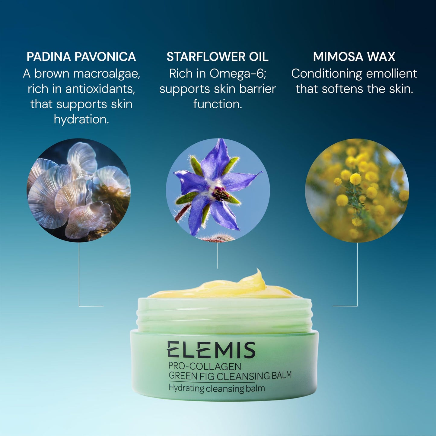 ELEMIS Pro-Collagen Cleansing Balm Makeup Remover, Hydrating Facial Cleanser, Oil Cleanser, Oil Makeup Remover, Deep Cleanse