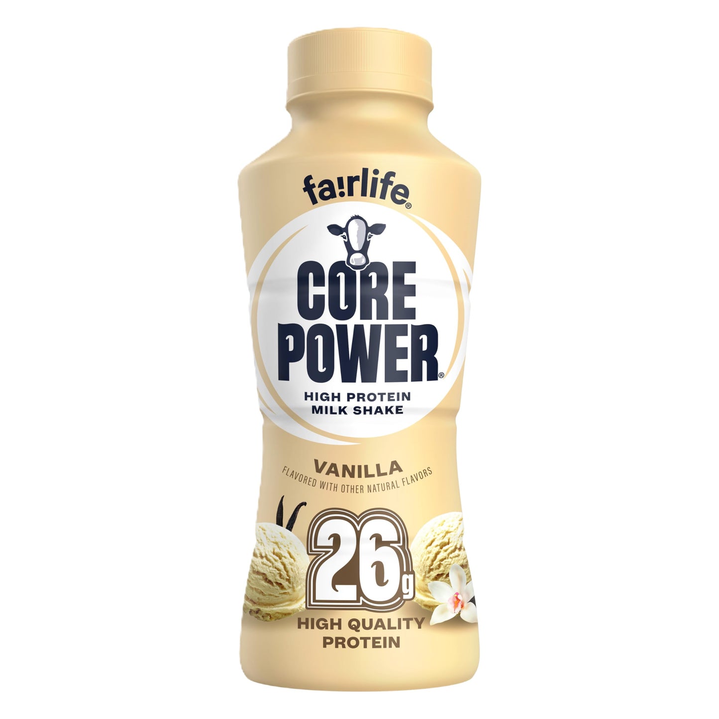 Core Power Protein Shake, Vanilla, 26g Bottle, 14oz, 12 Pack