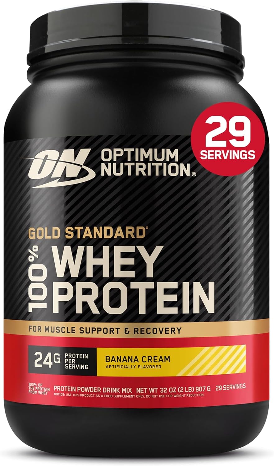 Optimum Nutrition Gold Standard 100% Whey Protein Powder, Strawberries & Cream, 5 Pound (Packaging May Vary)
