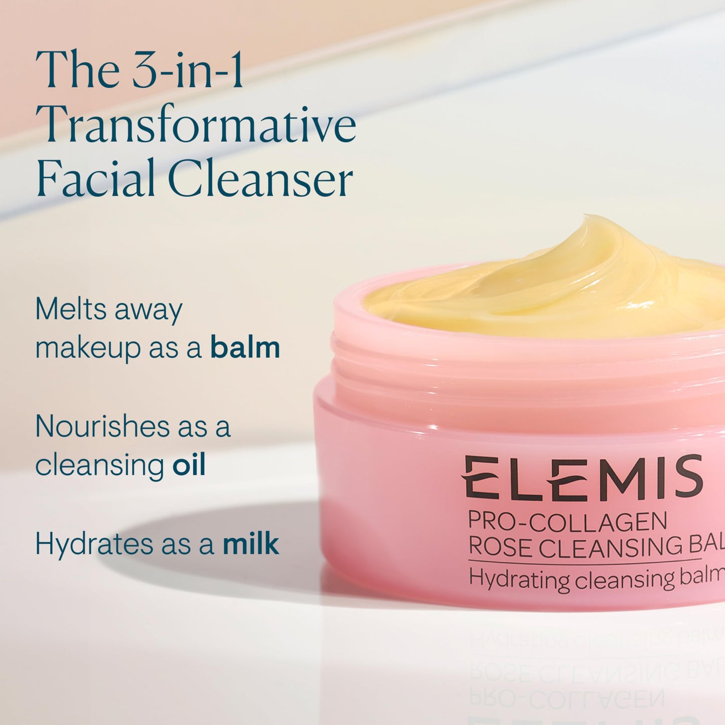 ELEMIS Pro-Collagen Cleansing Balm Makeup Remover, Hydrating Facial Cleanser, Oil Cleanser, Oil Makeup Remover, Deep Cleanse