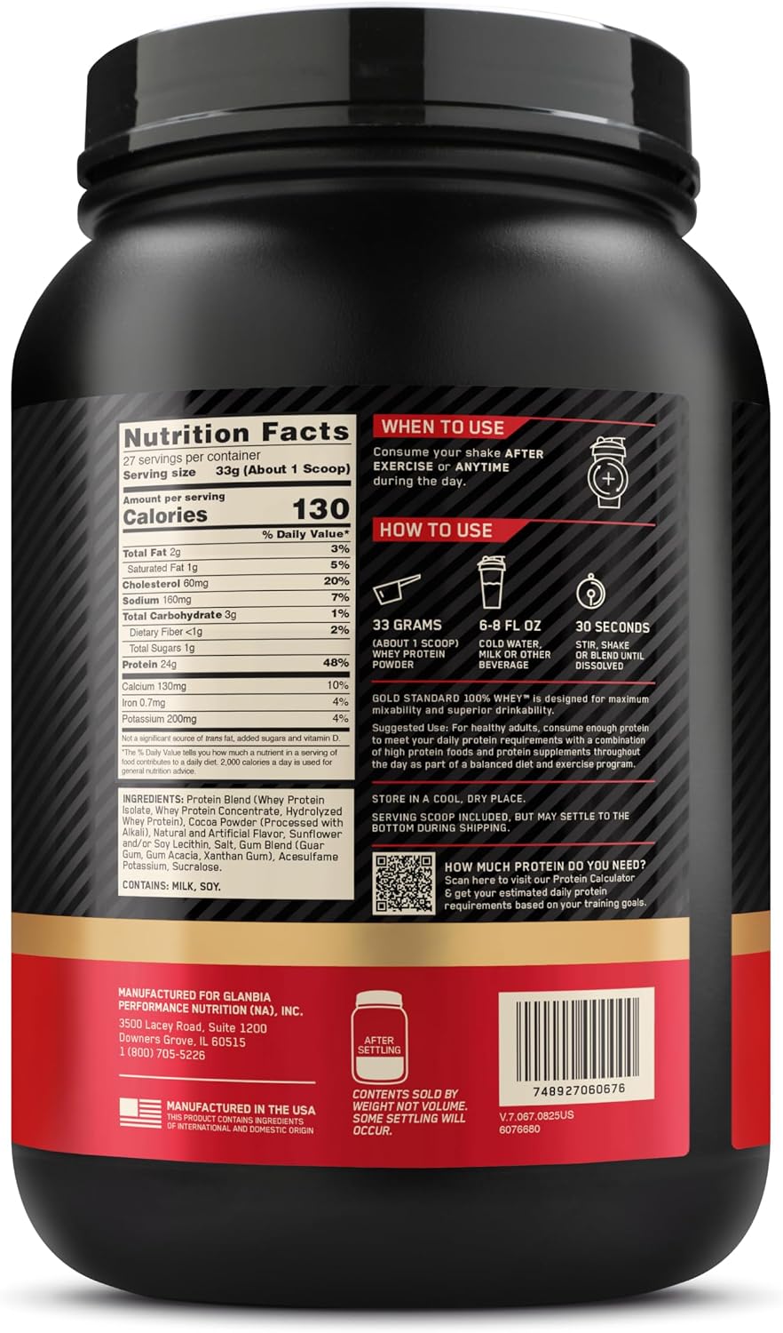 Optimum Nutrition Gold Standard 100% Whey Protein Powder, Strawberries & Cream, 5 Pound (Packaging May Vary)