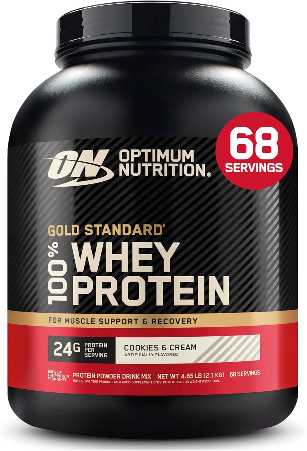 Optimum Nutrition Gold Standard 100% Whey Protein Powder, Strawberries & Cream, 5 Pound (Packaging May Vary)