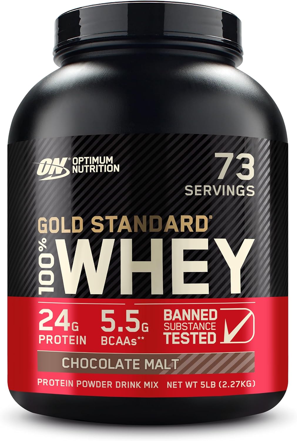 Optimum Nutrition Gold Standard 100% Whey Protein Powder, Strawberries & Cream, 5 Pound (Packaging May Vary)