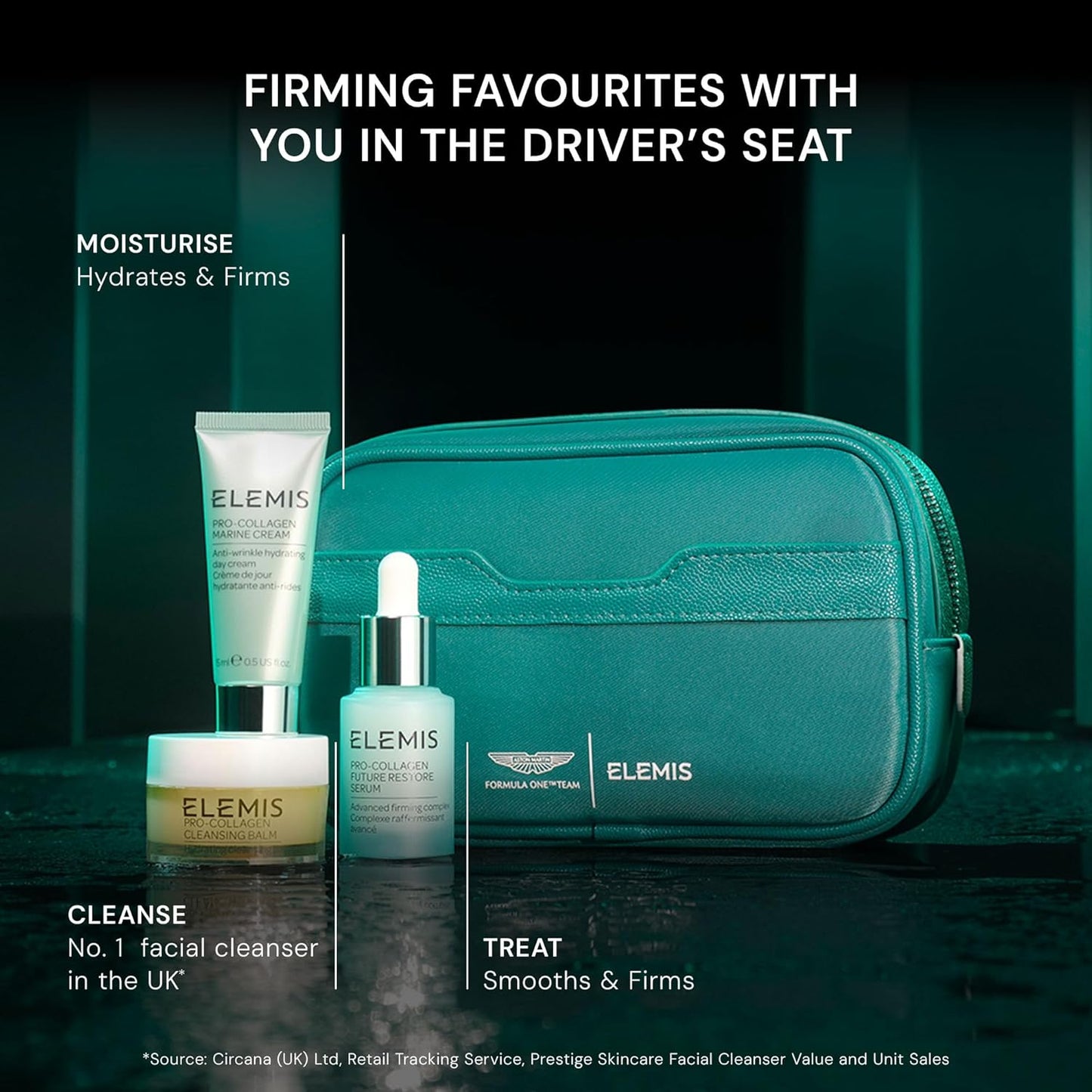 ELEMIS x Aston Martin Formula One™ Team Iconic Discovery Skincare Collection ($175 Value) - Travel Essentials