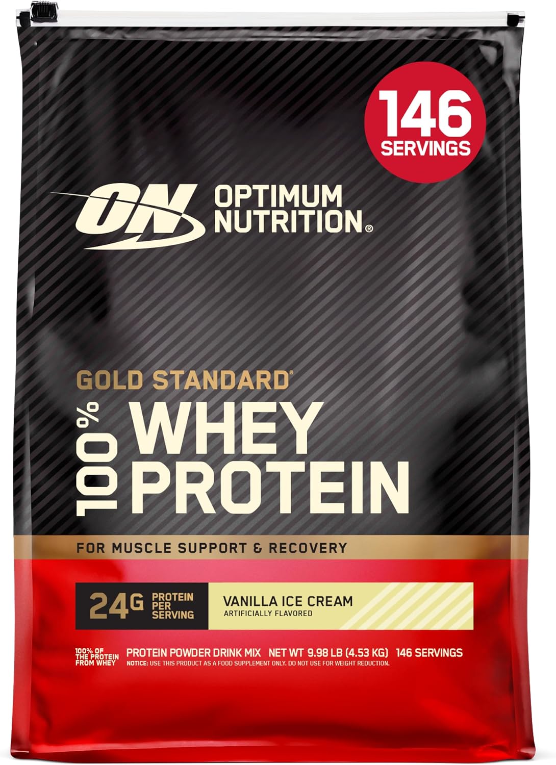 Optimum Nutrition Gold Standard 100% Whey Protein Powder, Strawberries & Cream, 5 Pound (Packaging May Vary)