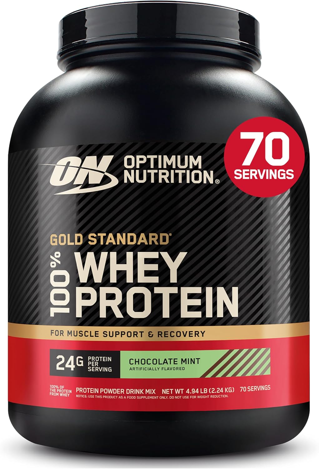 Optimum Nutrition Gold Standard 100% Whey Protein Powder, Strawberries & Cream, 5 Pound (Packaging May Vary)