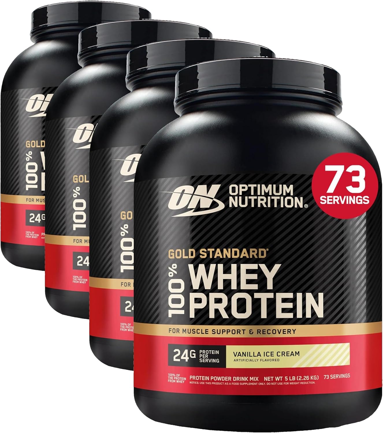 Optimum Nutrition Gold Standard 100% Whey Protein Powder, Strawberries & Cream, 5 Pound (Packaging May Vary)