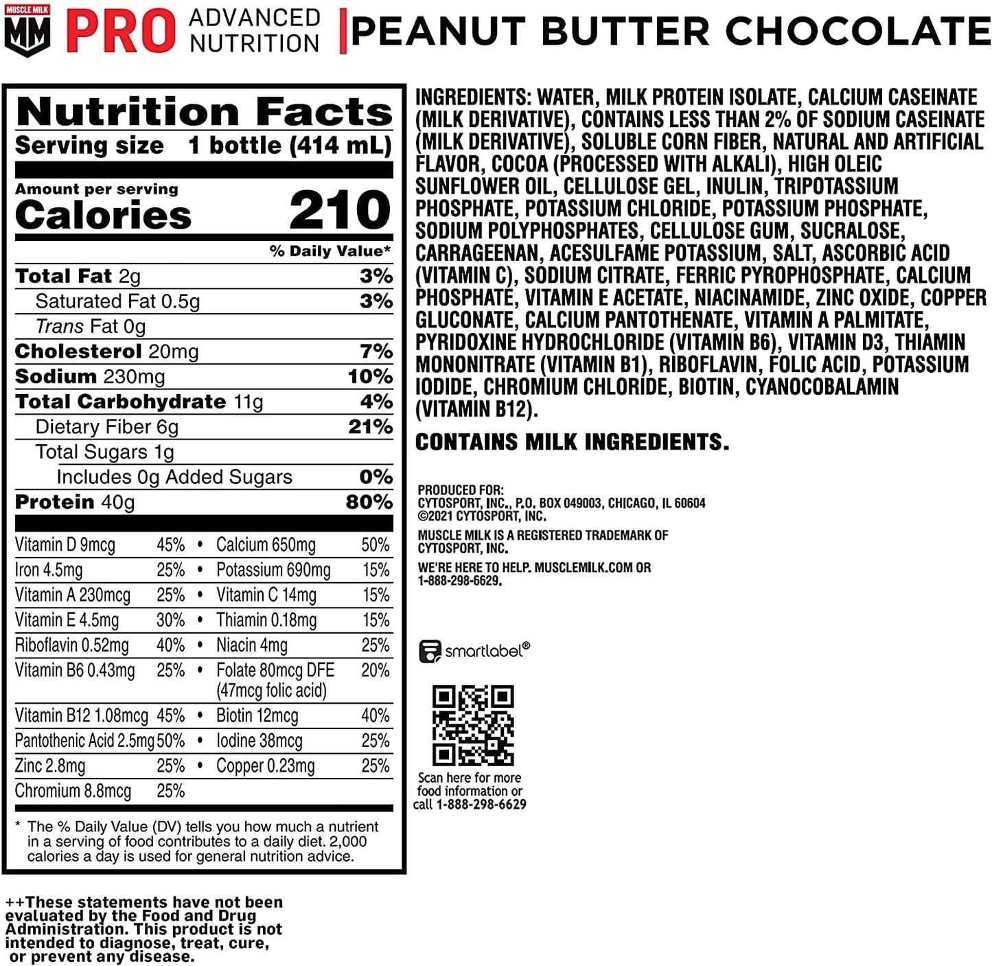 Muscle Milk Pro Series Protein Shake, Slammin' Strawberry, 40g Protein, 14 Fl Oz, 12 Pack